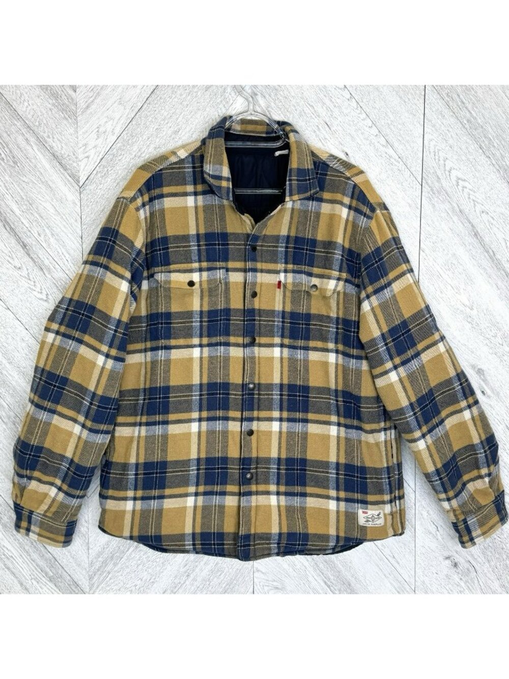 Levi's x Justin Timberlake Fresh Leaves Reversible Plaid Quilted Jacket Mens L